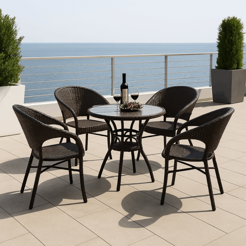 4-Seater Outdoor Rattan Seating Set