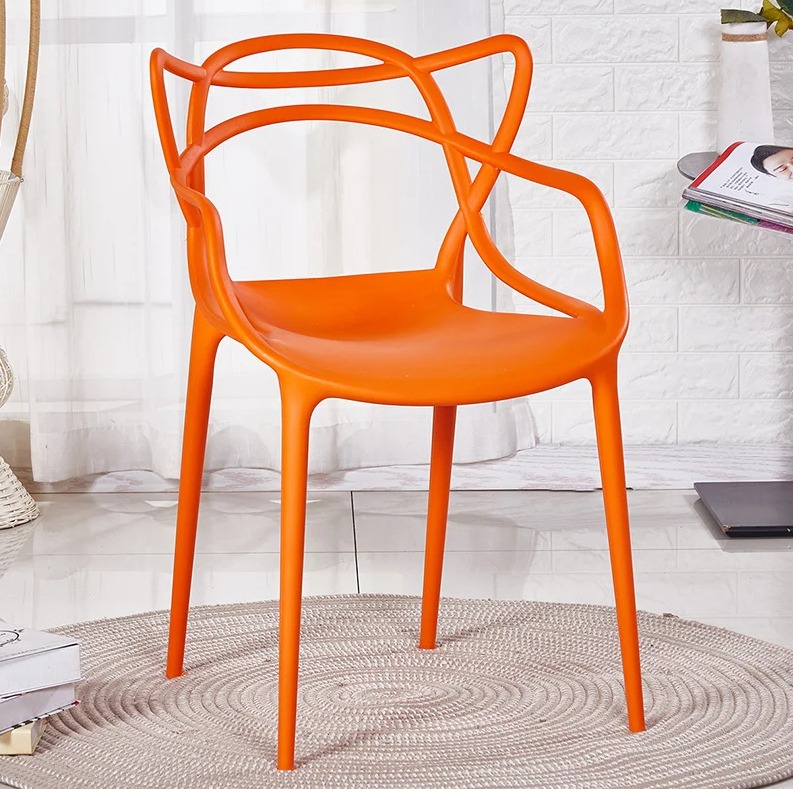 Modern Designer Orange Plastic Chair