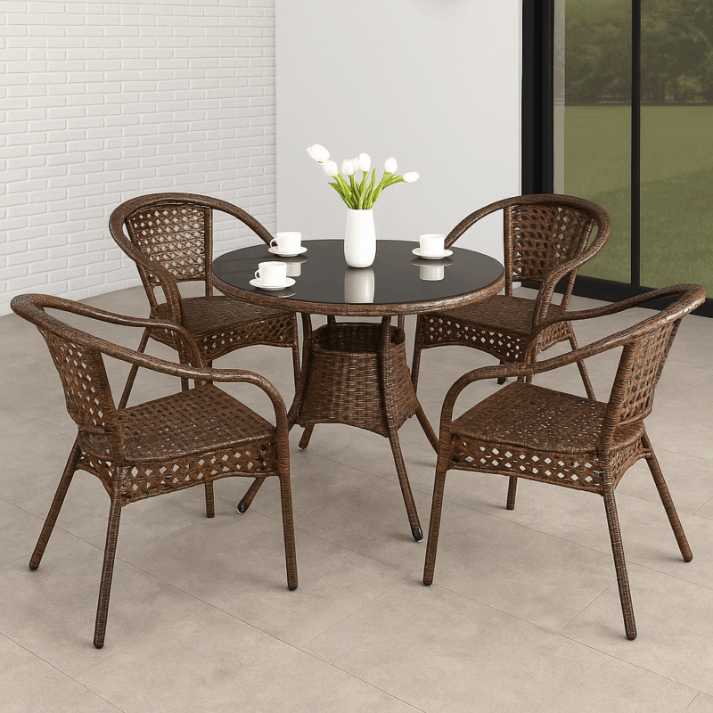 Outdoor Rattan Patio Dining Set