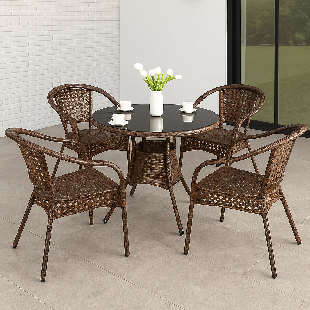 Outdoor Rattan Patio Dining Set