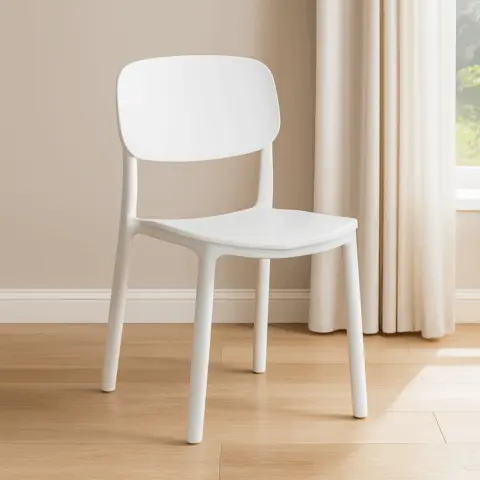 White Stackable Chair.