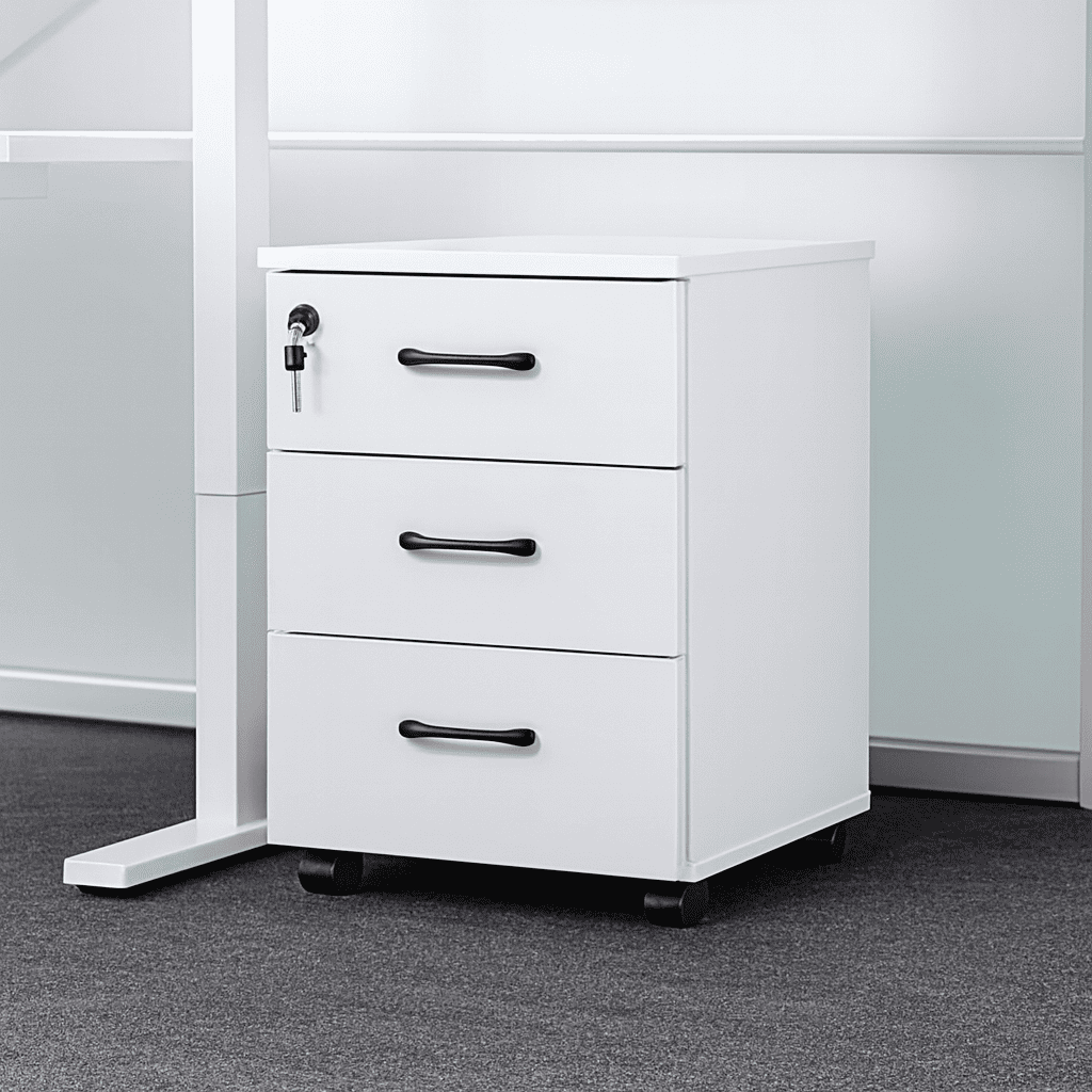 White Office Storage Cabinet
