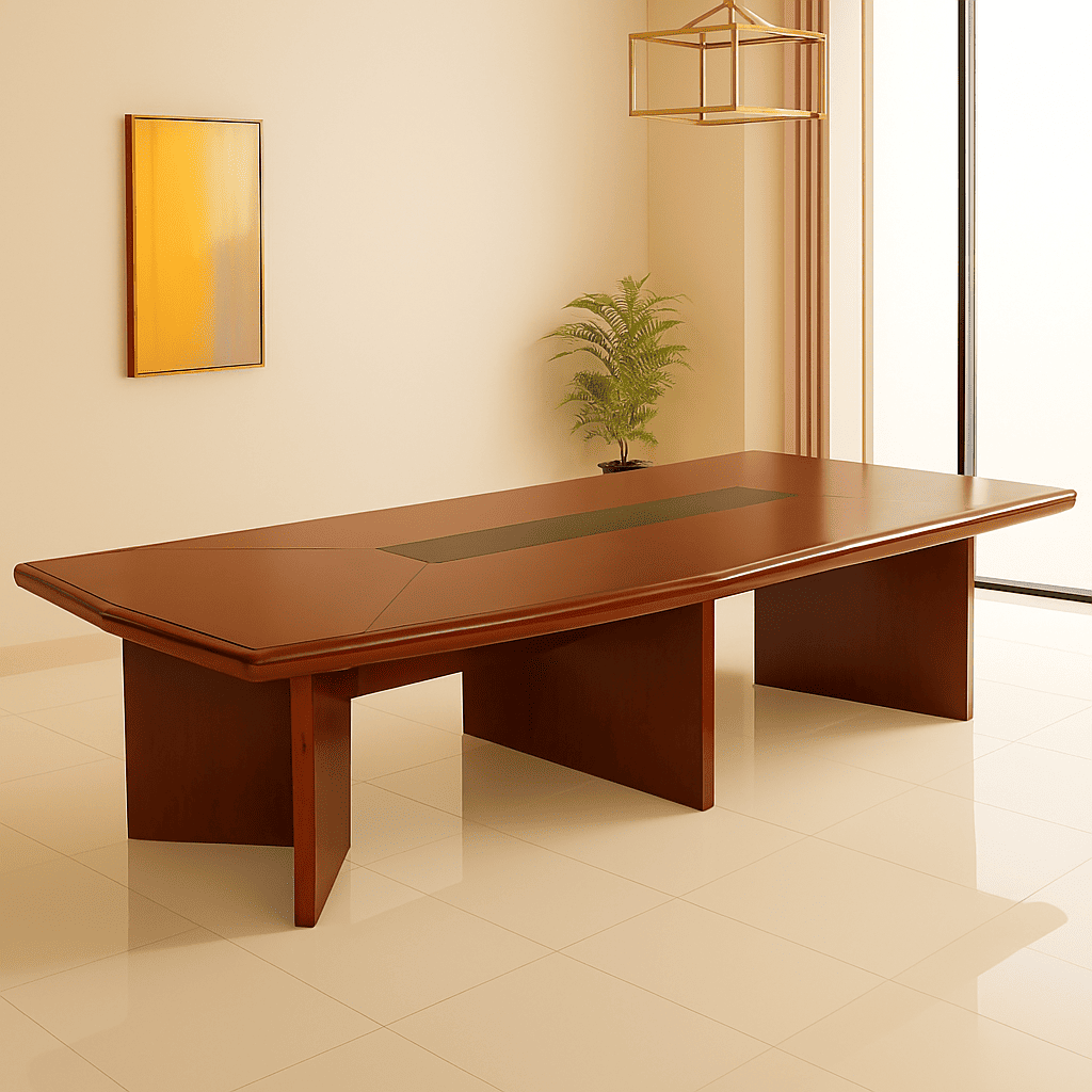 3m Mahogany Finish Conference Table