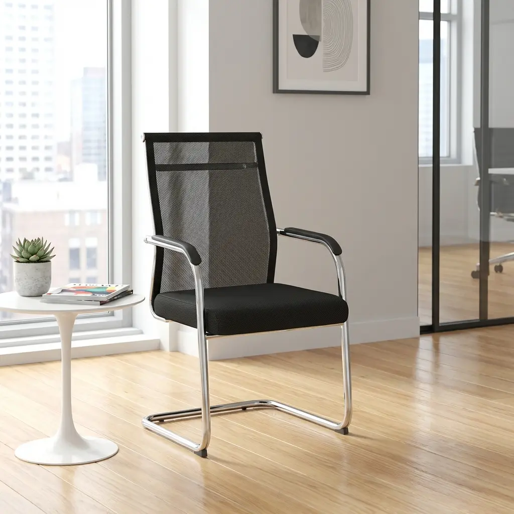 Cantilever Mesh Visitor Chair