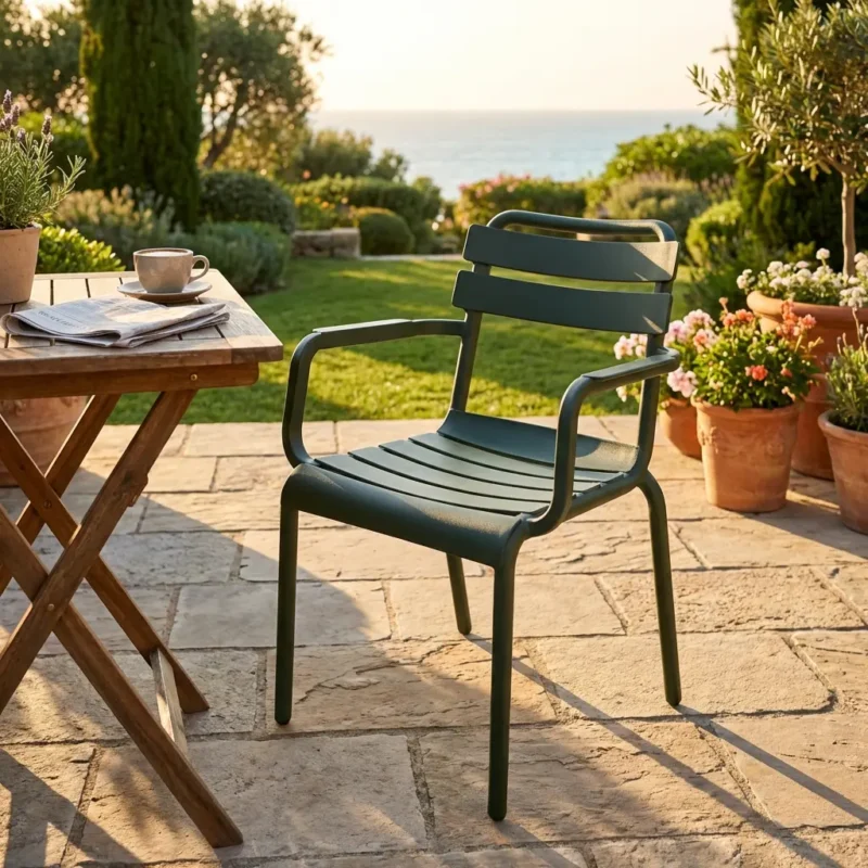 Gray Bistro Plastic Chair