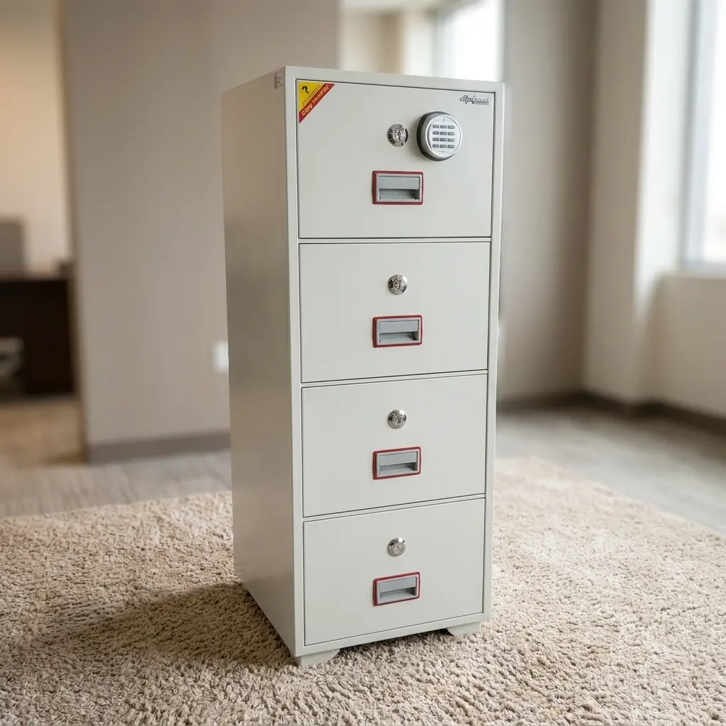 4-drawer fireproof safe cabinet