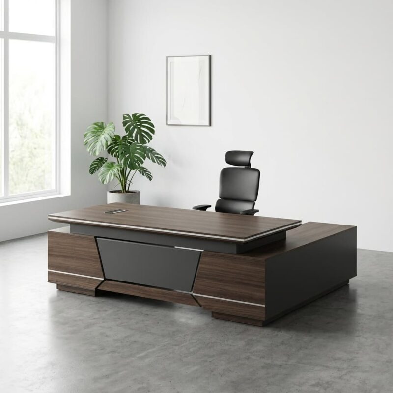2.4M Executive Office Desk - First Class Furniture