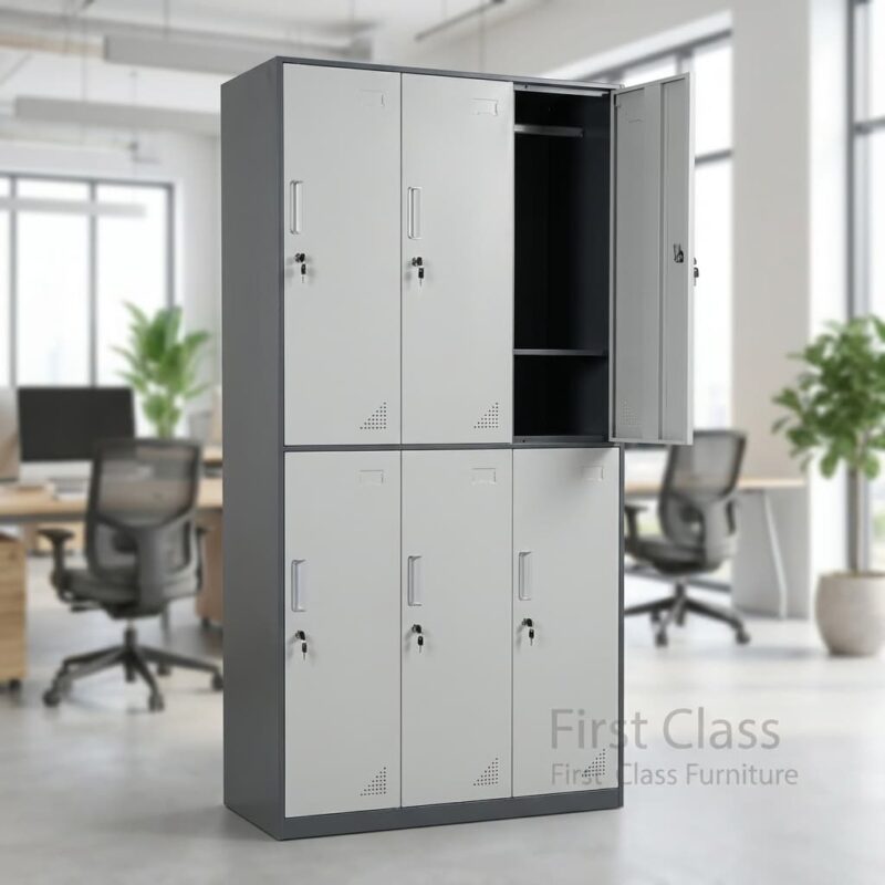 6 Locker Storage 6 Locker Cabinet - First Class Furniture