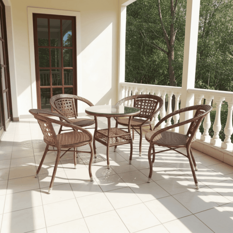 4-Seater Rattan Outdoor Furniture Set