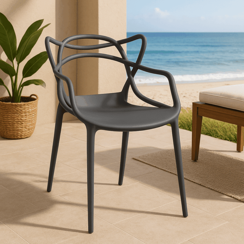 Black Bistro Plastic Chair