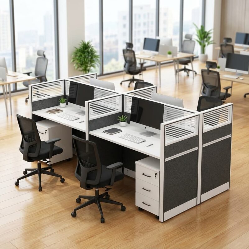 4 Way Office Workstation