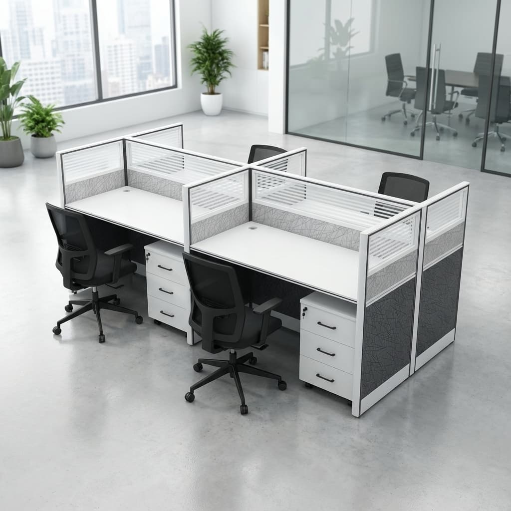 4 Way Office Workstation
