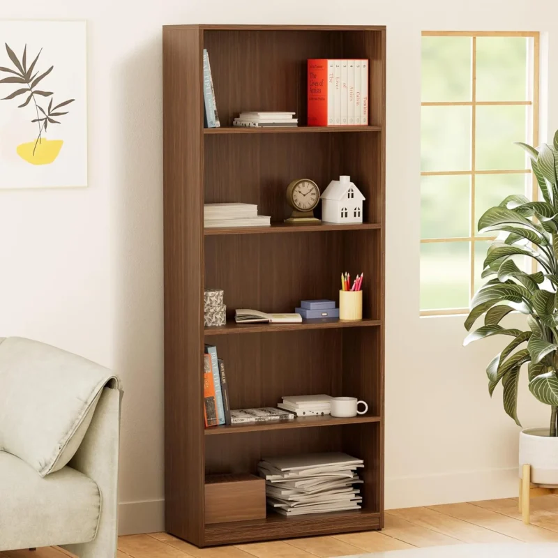 Modern 5-Tier Bookshelf