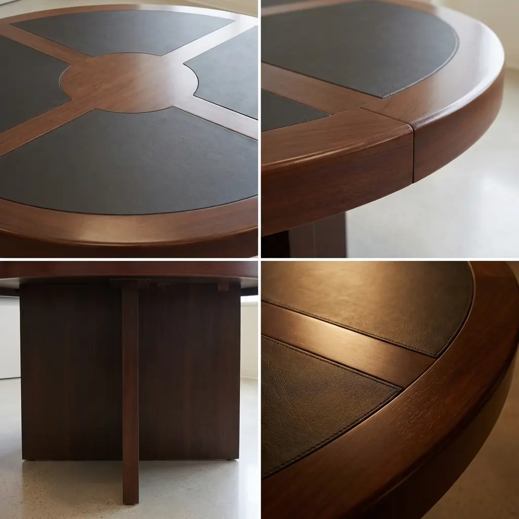 1.2M round conference table with a modern design, spacious tabletop, and sturdy base, ideal for office meetings and collaborative workspaces