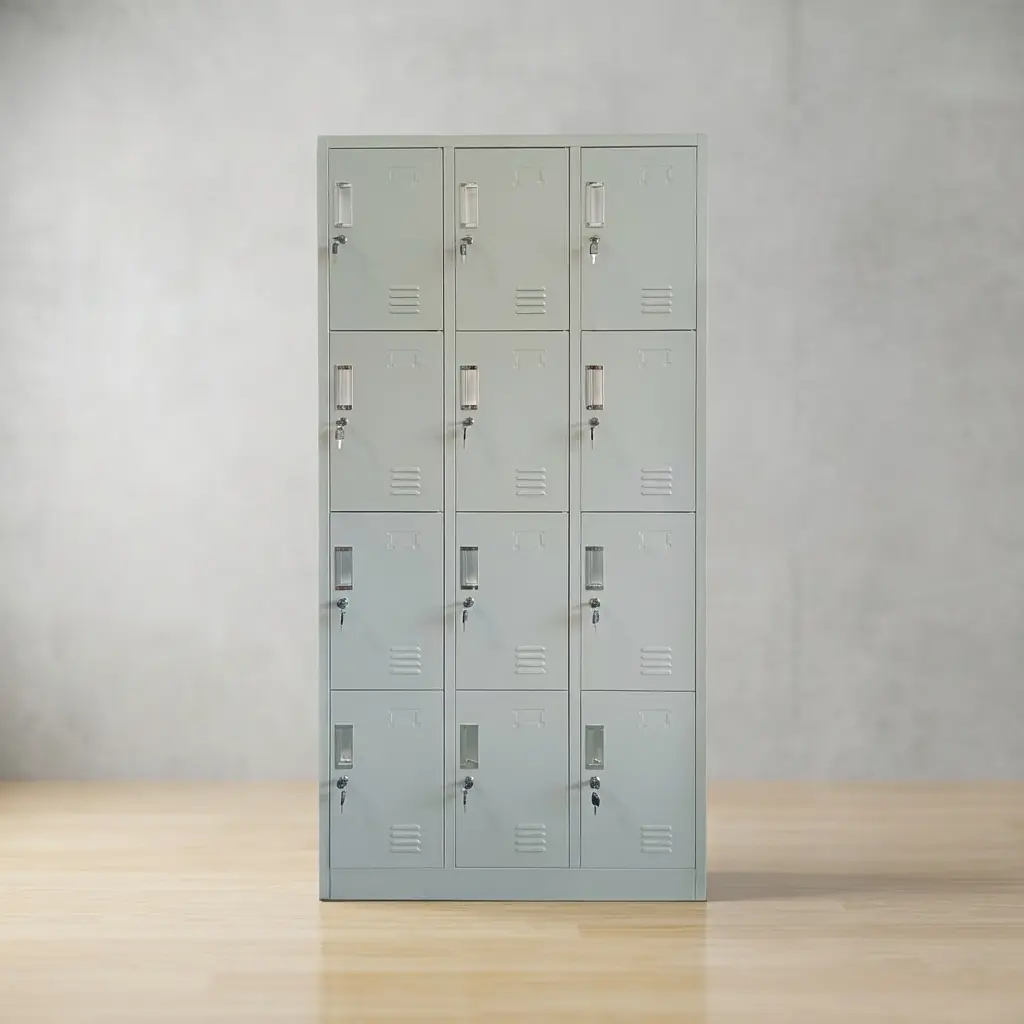 12 Locker Steel Cabinet