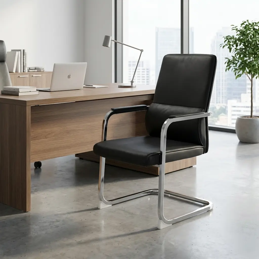 Leather Cantilever Office Seat