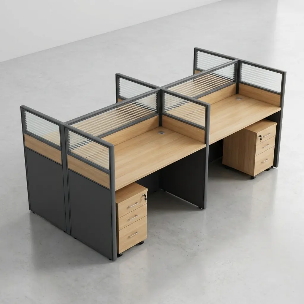4-Person Cluster Office Desk