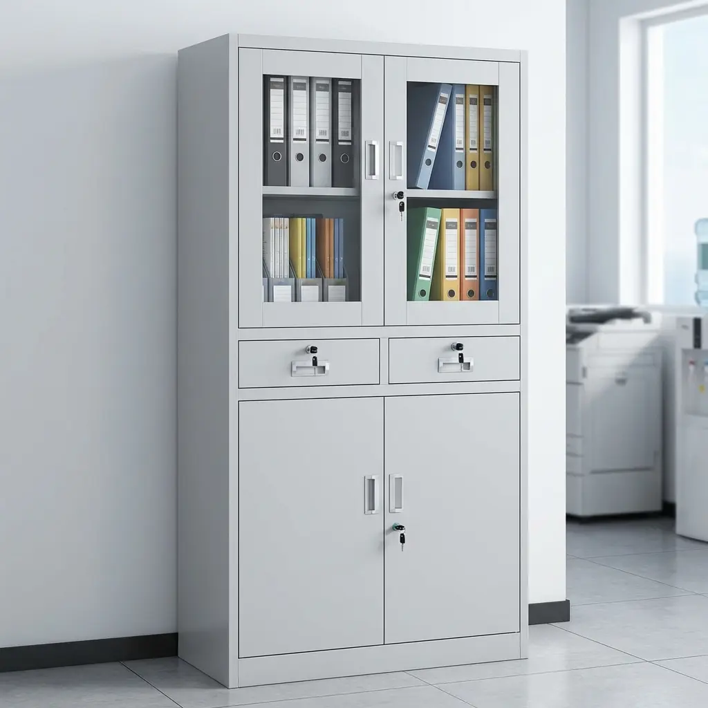 Half Glass Filing Cabinet