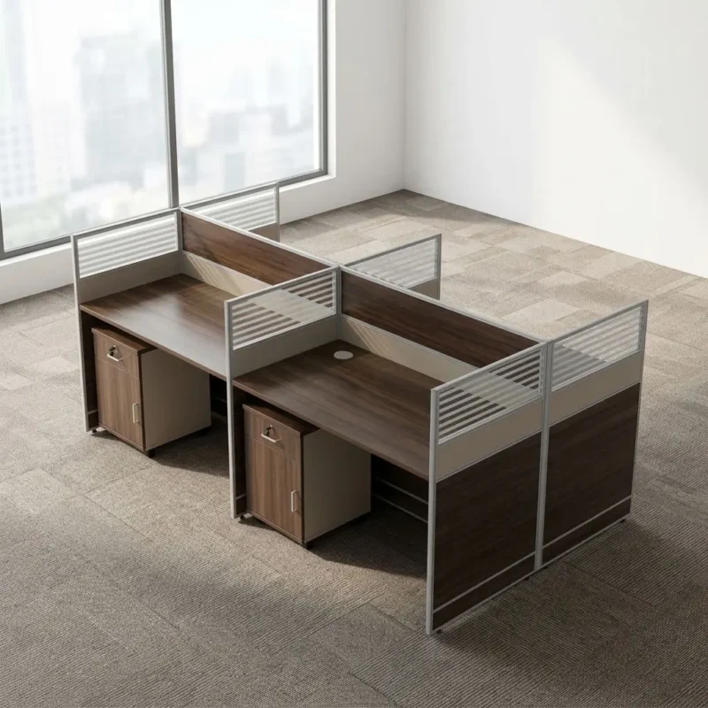4-Person Office Workstation Cluster