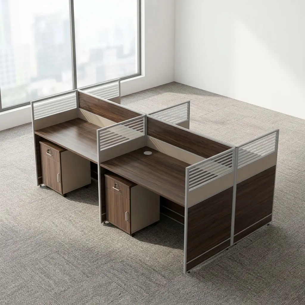 4-Person Office Workstation Cluster