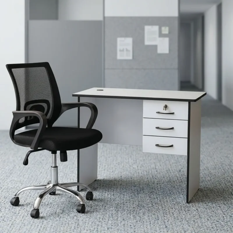 1m Office Desk and Chair Combo
