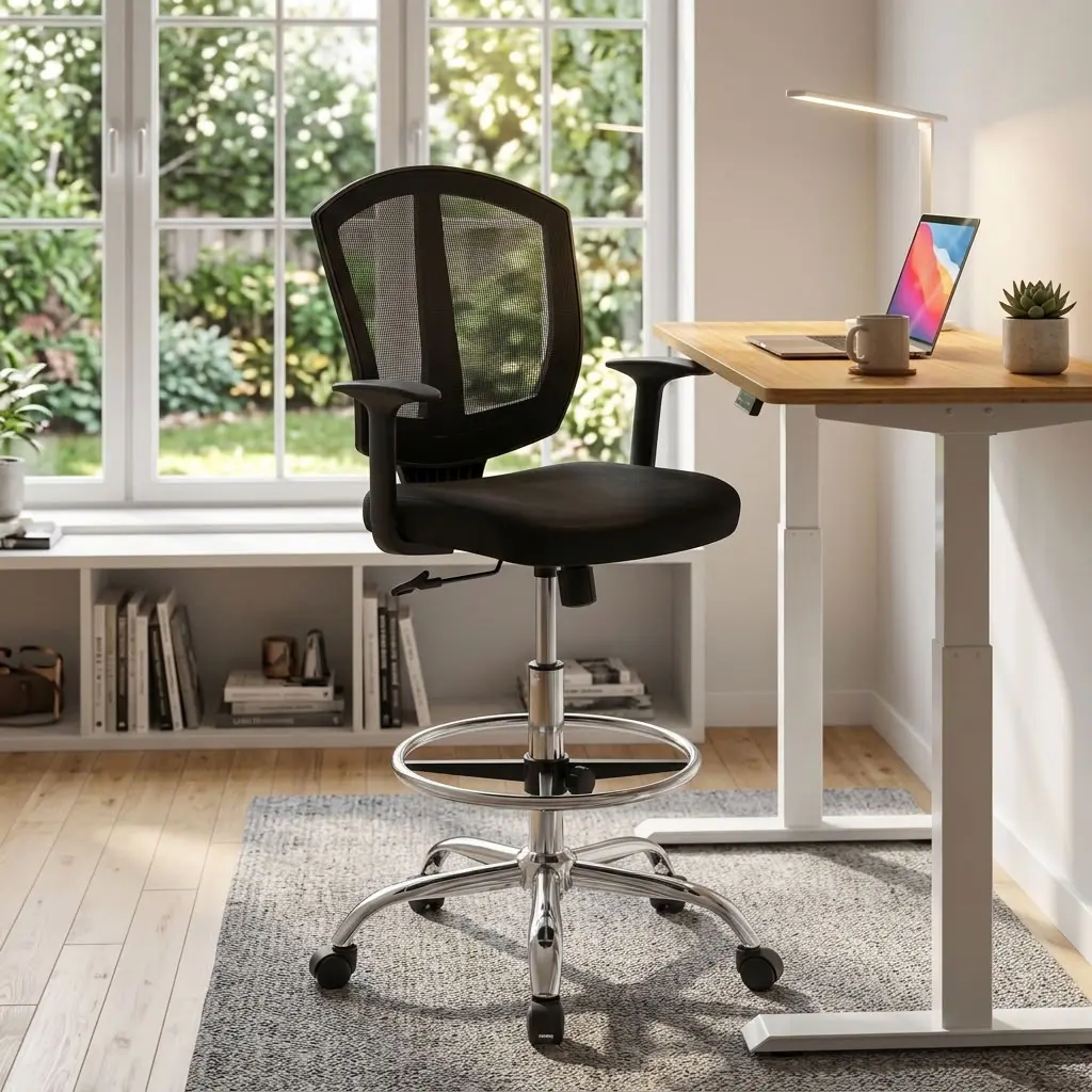 Swivel Mesh Counter Chair