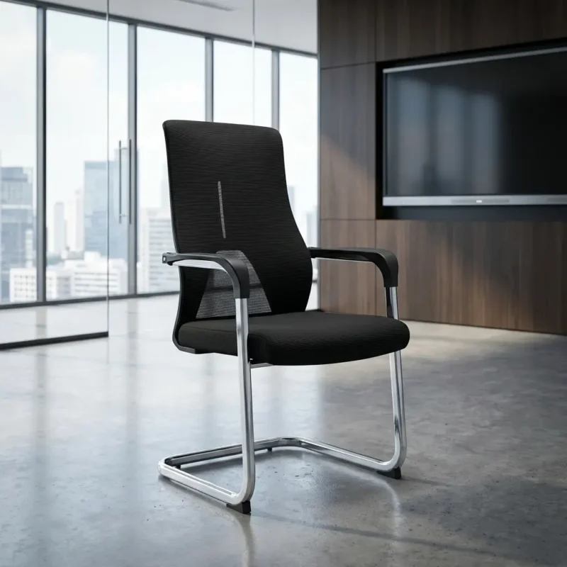 Cantilever Mesh Guest Chair