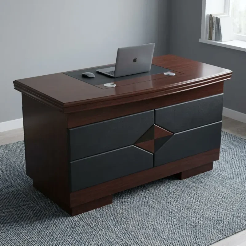 1.4m Mahogany Manager Desk