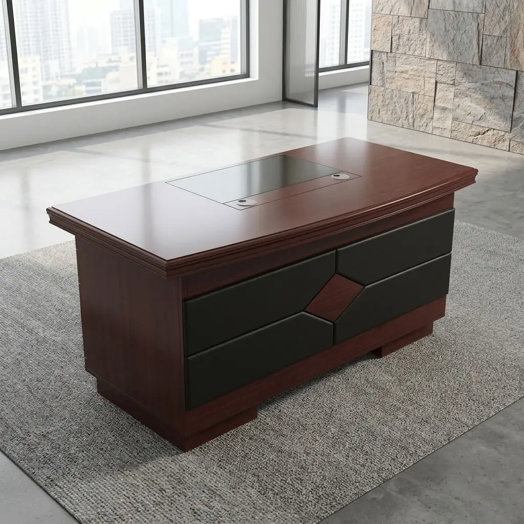 1.4m Mahogany Manager Desk